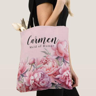 Bolsa Tote Bridal Moderna - Cor Floral Rosa Esbranquiçada