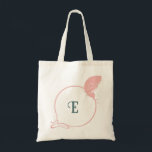 Bolsa Tote Bridal Party Art Nouveau Borboleta Rosa Inicial<br><div class="desc">Festa de noiva de borboleta, ou bolsa de presente de monograma de hóspedes, cor-de-rosa-rosa-poeira. Motif de borboleta de arte nouveau em curva detalhada inspirado na clássica arte nouveau design. Personalize com sua dama de pontas ou convidados iniciais. Projetado para combinar com a nossa Coleção de Casamentos de Borboletas Rosa Nouveau....</div>