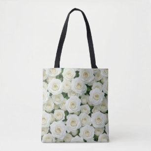 Bolsa Tote Bridal White Rose