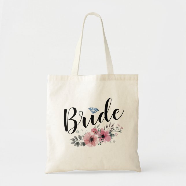 Bolsa Tote Bride da caligrafia (Frente)
