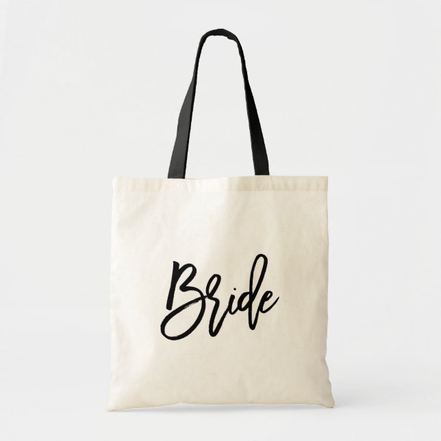 Bolsa Tote Bride - Script de Pincel Moderno (Frente)