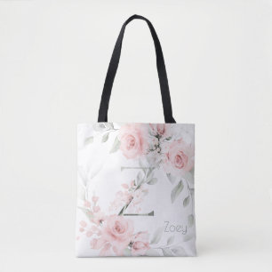 Bolsa Tote Bridesmaid Blush Rosa Monograma - Letra Z
