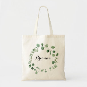 Bolsa Tote Bridesmaid da Caligrafia Moderna Eucalyptus
