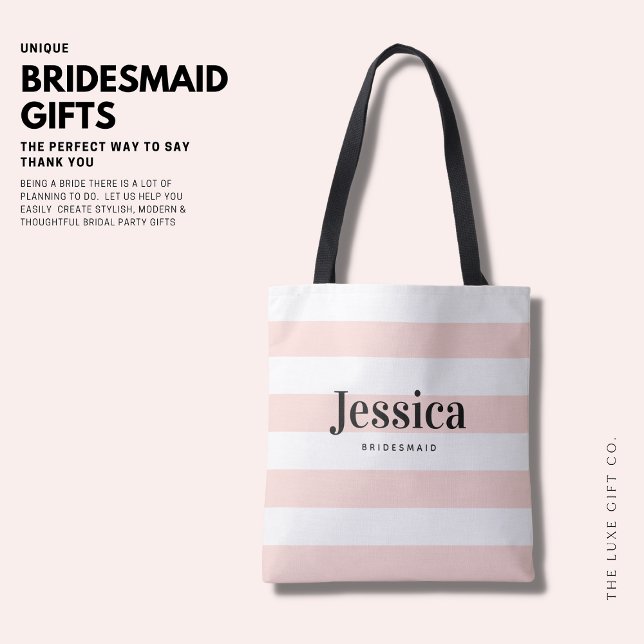 Bolsa Tote Bridesmaid de Strike Rosa Migra Moderna e Minimali (Criador carregado)
