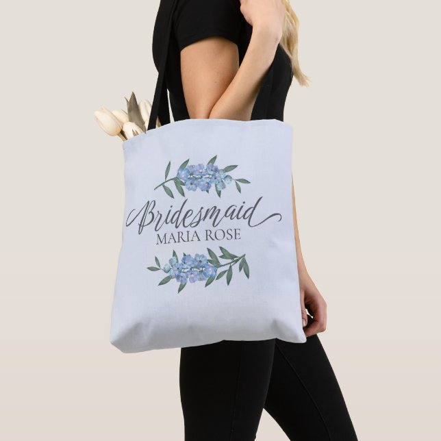 Bolsa Tote Bridesmaid Floral - Doninha de Casamento Botânico (Close Up)