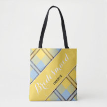 Bridesmaid Gift Nome Simples Personalizado Tartan