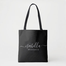 Bolsa Tote Bridesmaid Gift - Preto Personalizado