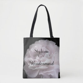 Bolsa Tote Bridesmaid Nome Personalizado Rosa Rosa Rosa Pálid
