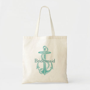 Bolsa Tote Bridesmaid Personalizada com Âncora de Vintagem d