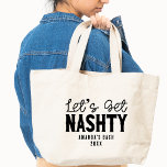 Bolsa Tote Bridesmaid Personalizada da Festa de solteira Nash<br><div class="desc">Você precisa de um saco de festa de solteira que faça todos rir? Então, esta Festa de solteira de Nashville Custom Bridesmaid Tote Bag é perfeita para você! Não só é hilário, como também tem muito espaço para guardar toda a sua festa de solteira. Quer você esteja planejando uma festa...</div>