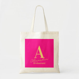 Bolsa Tote Bridesmaid Personalizado Monograma Moderno