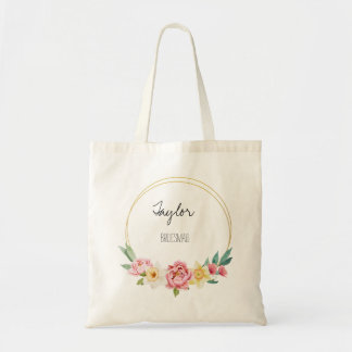 Bolsa Tote Bridesmaid Personalizado por Quadro Floral