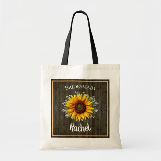 Bolsa Tote Bridesmaid Rústica (Frente)