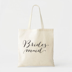 Bolsa Tote Bridesmaid Script Bridal Party Tote Bag