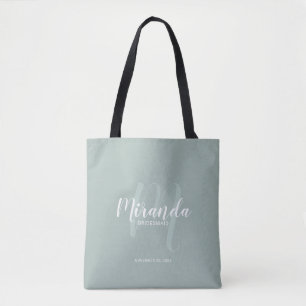 Bolsa Tote Bridesmaids Personalizados de Script Moderno