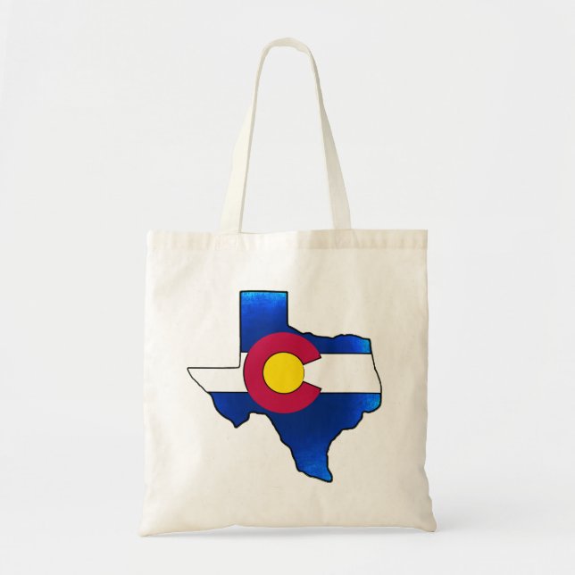 Bolsa Tote Bright Colorado flag, Texas, esboço de toalha (Frente)