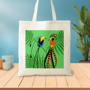 Bolsa Tote Bright Colorful Birds of Paradise