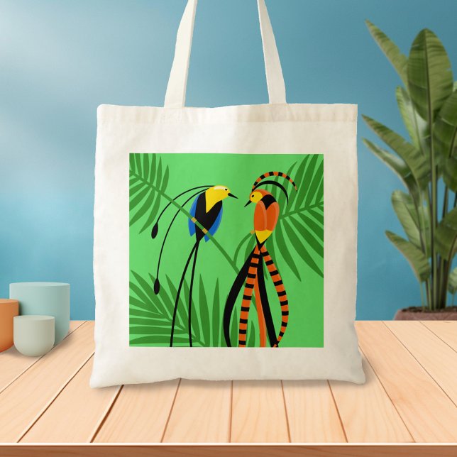 Bolsa Tote Bright Colorful Birds of Paradise (Criador carregado)