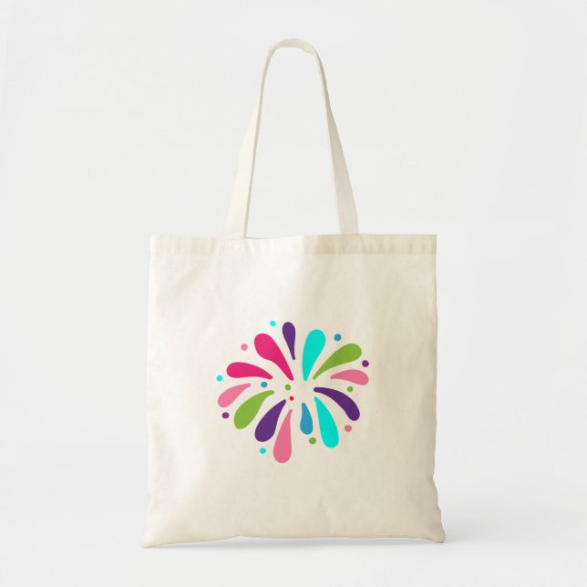 Bolsa Tote Bright Confetti Splash Celebration Tote Bag (Frente)