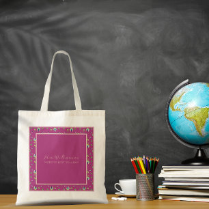 Bolsa Tote Bright Modern Floral Tote Bag do Professor