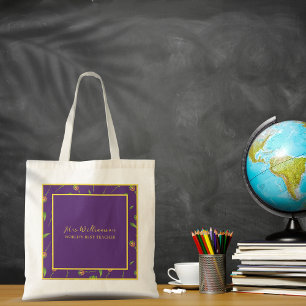 Bolsa Tote Bright Modern Floral Tote Bag do Professor