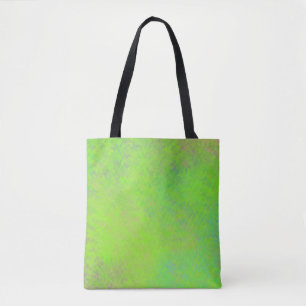 Bolsa Tote Bright Neon Green Modern Marbled Art
