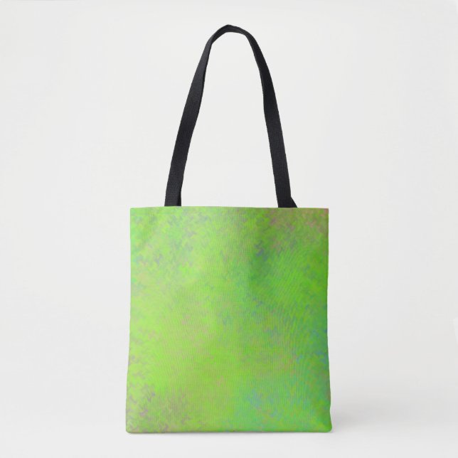 Bolsa Tote Bright Neon Green Modern Marbled Art (Frente)