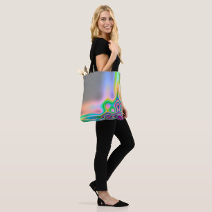 Bolsa Tote Bright Rainbow Swirls