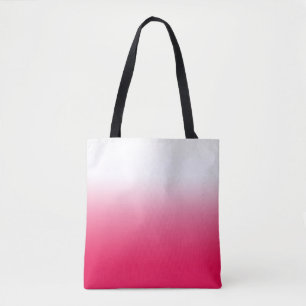Bolsa Tote Bright summer red and white gradient ombre