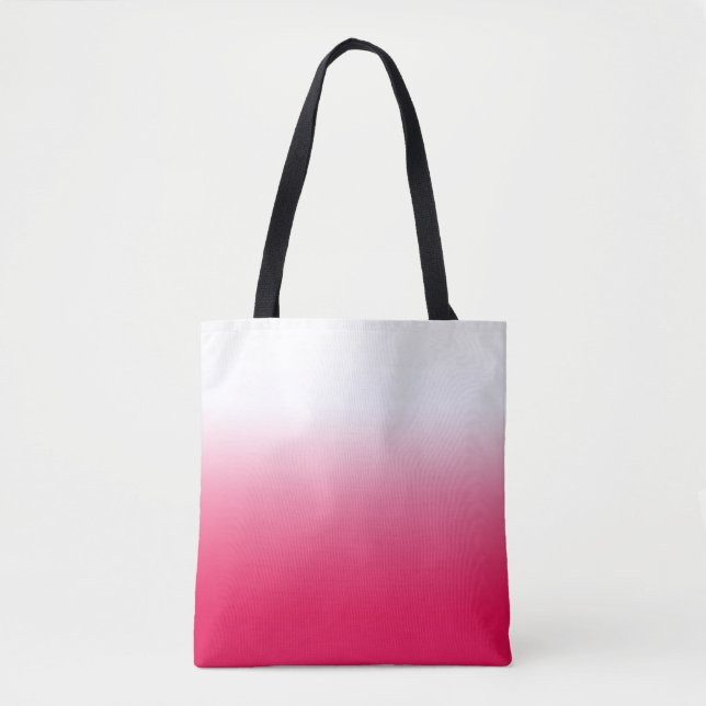 Bolsa Tote Bright summer red and white gradient ombre (Frente)