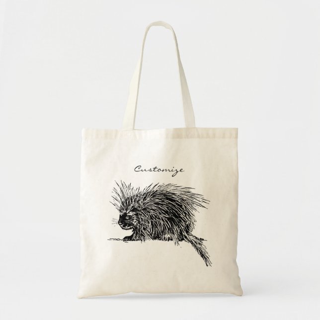Bolsa Tote Brilhante Hedgehog Thunder_Cove (Frente)