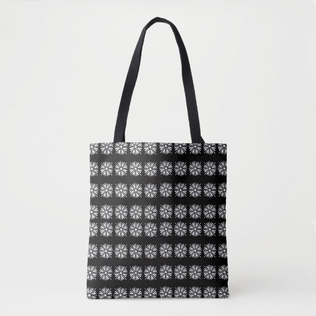 Bolsa Tote Brilhantes brancos no Vice-Versa Negro (Frente)