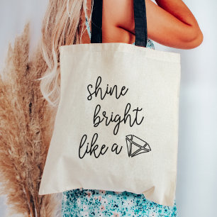 Bolsa Tote Brilho Brilhante como um diamante