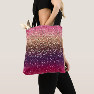 Bolsa Tote Brilho Cor-de-rosa Dourado