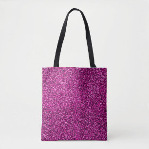 Bolsa Tote Brilho de lantejoulas rosa quente