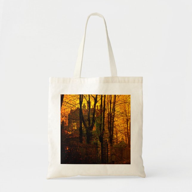 Bolsa Tote Brilho de Outubro de John Atkinson Grimshaw (Frente)