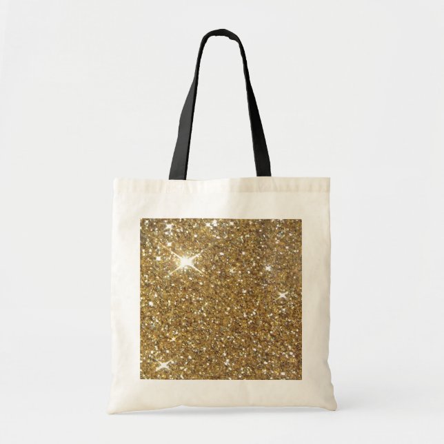 Bolsa Tote Brilho Dourado luxuoso - imagem impressa (Frente)