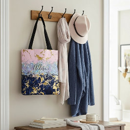 Bolsa Tote Brilho e mármore personalizados