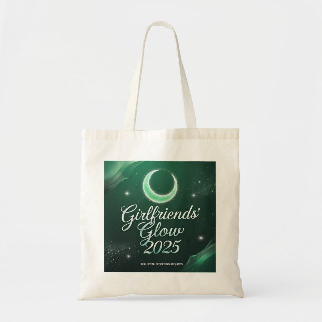 Bolsa Tote Brilho Esmeralda das Amigas (Frente)