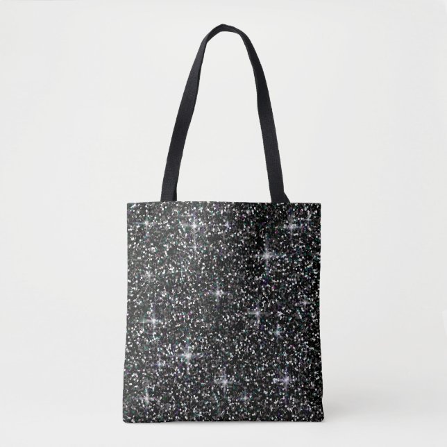Bolsa Tote Brilho iridescente preto (Frente)