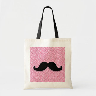 BOLSA TOTE BRILHO PRETO FEMININO DO ROSA DO BIGODE IMPRESSO