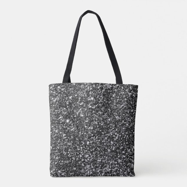 Bolsa Tote Brilho preto simples (Verso)
