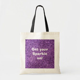 Bolsa Tote Brilho roxo do falso