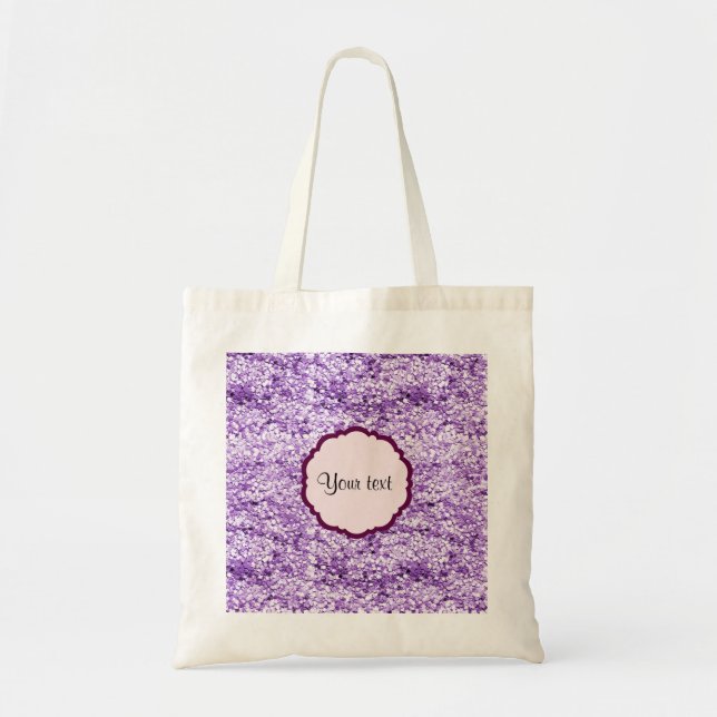 Bolsa Tote Brilho Sparkly roxo (Frente)