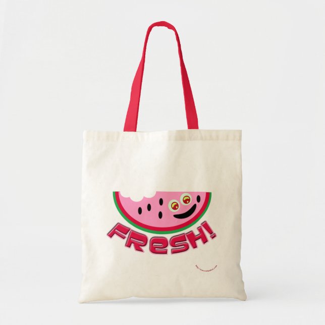 Bolsa Tote Brincadeira de Cartoons de Fruta de Melão Fresco (Frente)