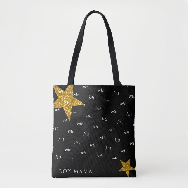 Bolsa Tote Brincadeira de Mama, nome personalizado Token Bag (Frente)