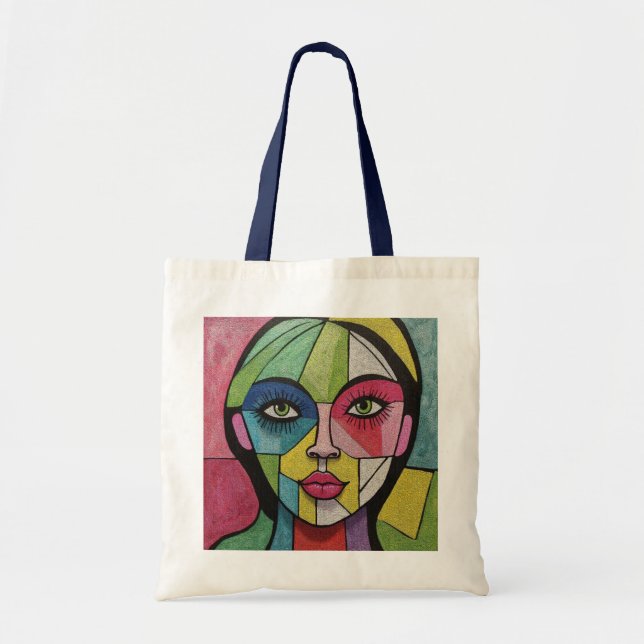 Bolsa Tote Brincadeira Impressionante Abstrato moderna Colori (Frente)