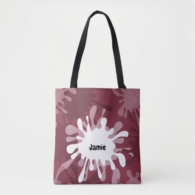 Bolsa Tote Brincadeira Red Painting Name Token Bag (Frente)