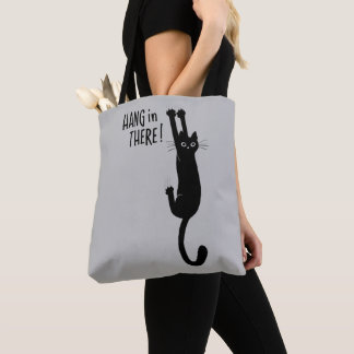 Bolsa Tote Brincadeiras, Gato Negro, aguentando. Humorístico