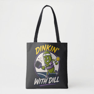 Bolsa Tote Brincando com o Amante do Picles de Dill Design de